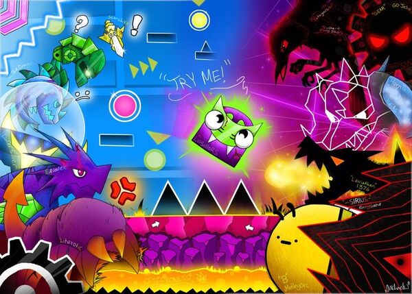 Geometry Dash consists of different levels, each with unique challenges and music